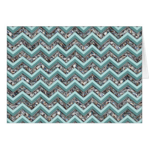 Dark Cut Glass and Teal Zigzag