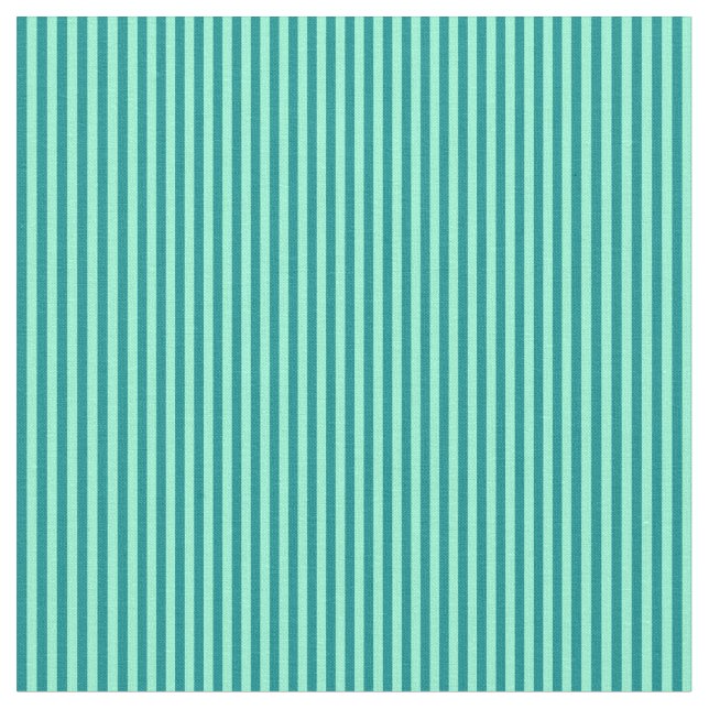 Dark Cyan and Aquamarine Striped/Lined Pattern Fabric (Close Up)