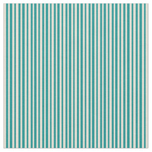 Dark Cyan and Bisque Coloured Lines Fabric