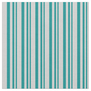 Dark Cyan and Light Grey Coloured Pattern Fabric