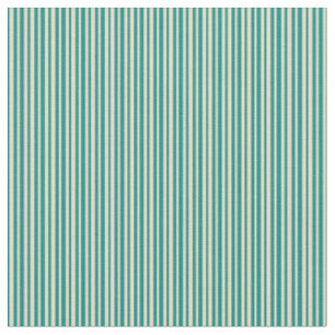 Dark Cyan and Tan Lines Pattern Fabric