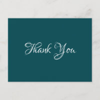 Dark Cyan Chic Event Wedding Gift Budget Thank You