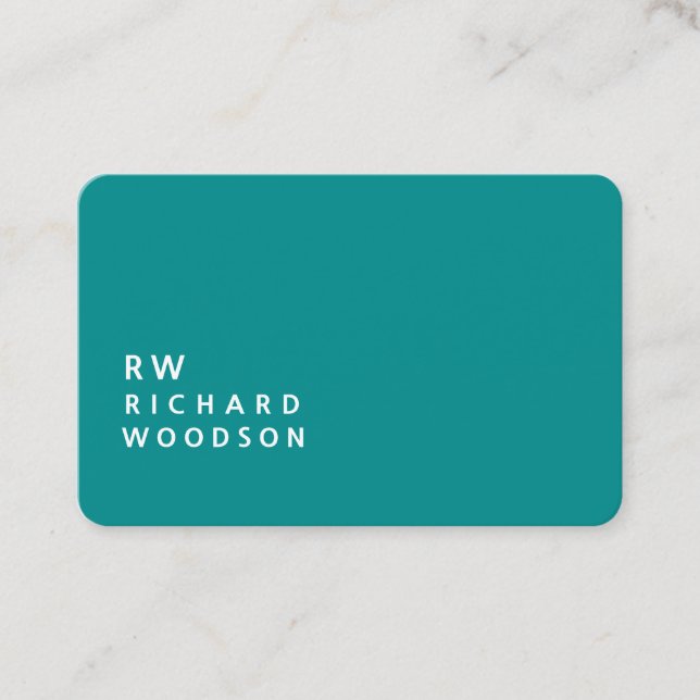 Dark Cyan FreeLance Social Trendy Modern Business Card (Front)