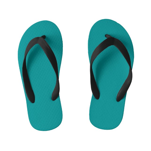 Dark Cyan Kid's Thongs (Footbed)