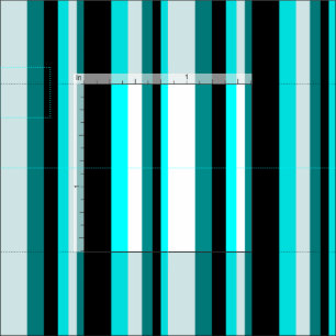 Dark Cyan, Light Cyan, Cyan & Black Lines Fabric