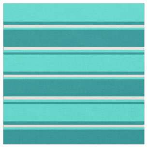 Dark Cyan, Turquoise & Light Cyan Pattern Fabric