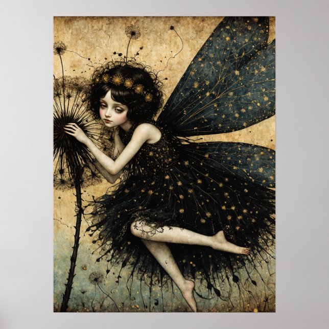 Dark Dandelion Fairy Poster (Front)