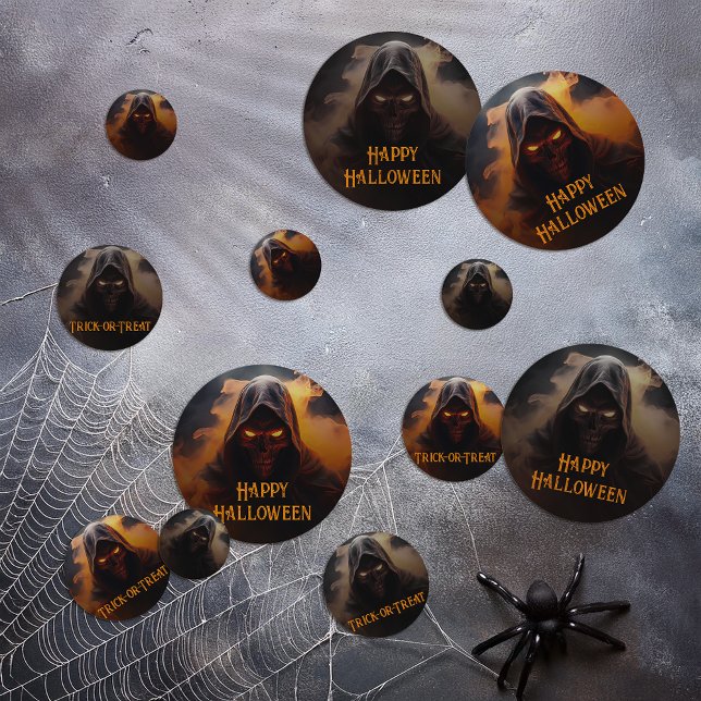 Dark demon with orange smoke halloween confetti (Creator Uploaded)