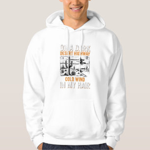 Dark Desert Highway Cactus Sunset Design_1 Hoodie