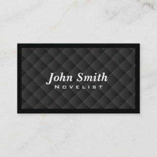 Dark Diamond Quilt Novelist Business Card