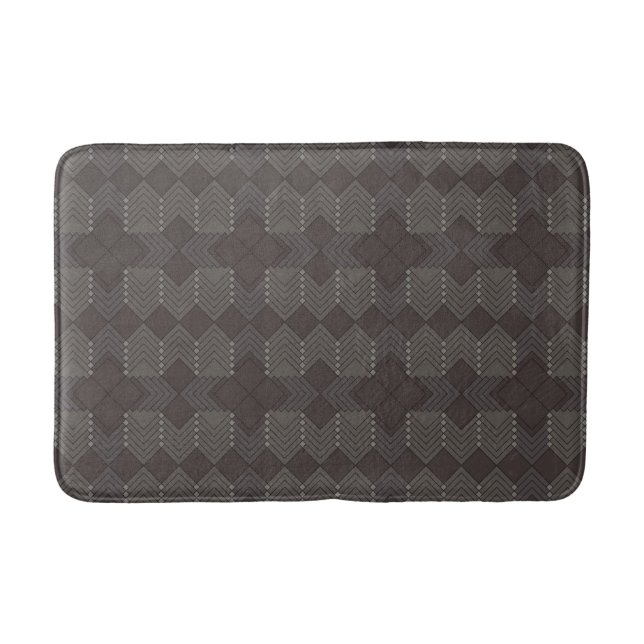 Dark Diamonds Pattern Bath Mat  (Front)