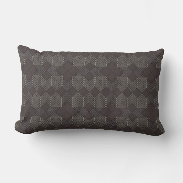 Dark Diamonds Pattern Throw Pillow  (Front)