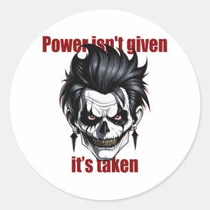 Dark Dominance Classic Round Sticker