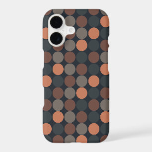 Dark Earth Geometric Circle Dots Design 