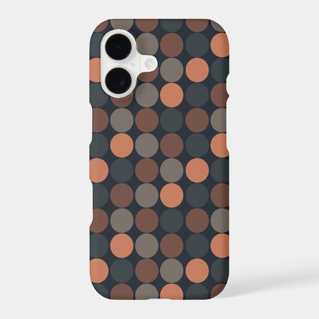 Dark Earth Geometric Circle Dots Design  (Back)