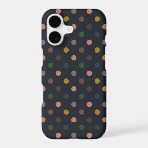 Dark Earth Tone Woodlands Polka Dots Design