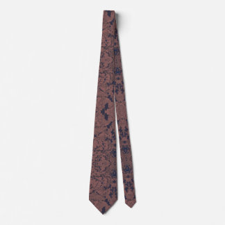 Dark Elegance: Abstract Brown and Purple Art Tie