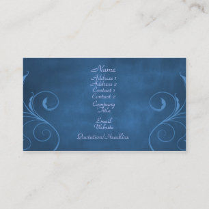Dark Elegance Business Card, Royal Blue Card