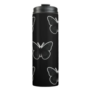 Dark Elegance Butterfly Thermal Tumbler