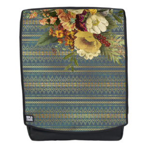 Dark Elegance Floral Backpack