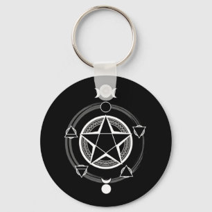 Dark Elemental Pentagram Keychain