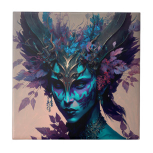 Dark Elf Fantasy Art Ceramic Tile