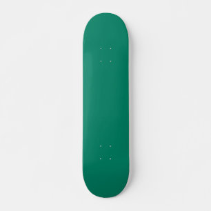 Dark Emerald Green Blue Solid Colour Design  Skateboard