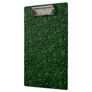 Dark Emerald Green Glitter Clipboard