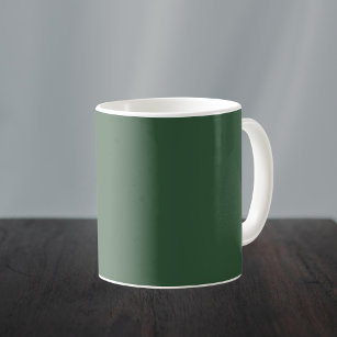 Dark Emerald Green Solid Color Coffee Mug