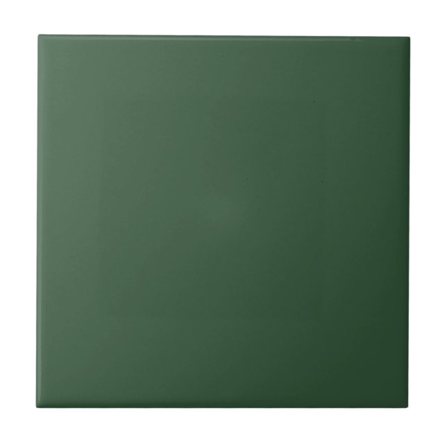 Dark Emerald Green Solid Colour Ceramic Tile (Front)