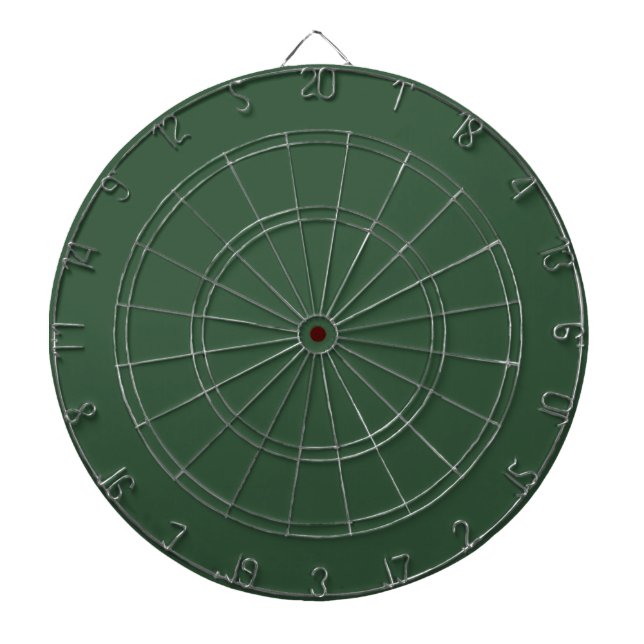 Dark Emerald Green Solid Colour Dartboard (Front)