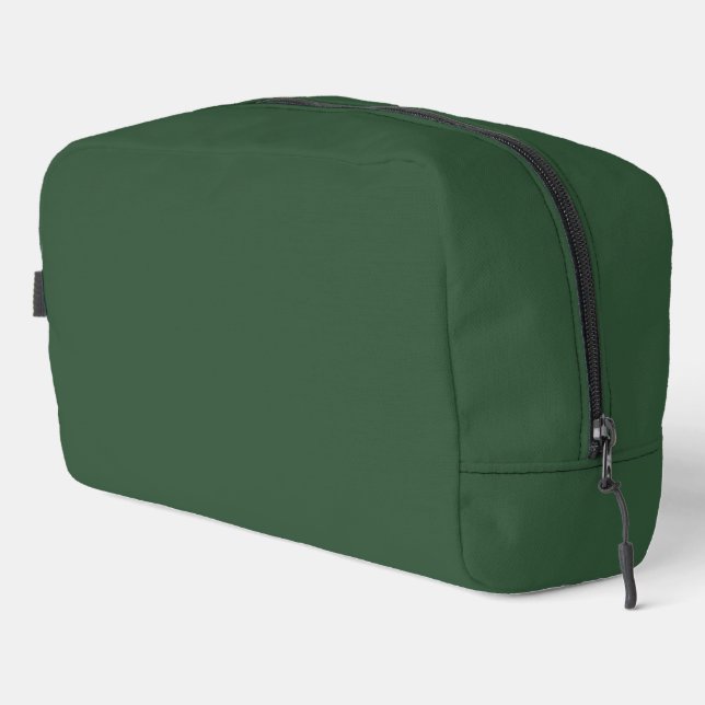 Dark Emerald Green Solid Colour Dopp Kit (Right Corner)