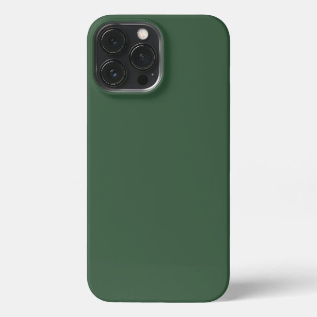 Dark Emerald Green Solid Colour iPhone Case (Back)