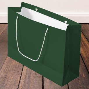 Dark Emerald Green Solid Colour Large Gift Bag