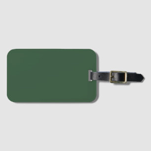 Dark Emerald Green Solid Colour Luggage Tag
