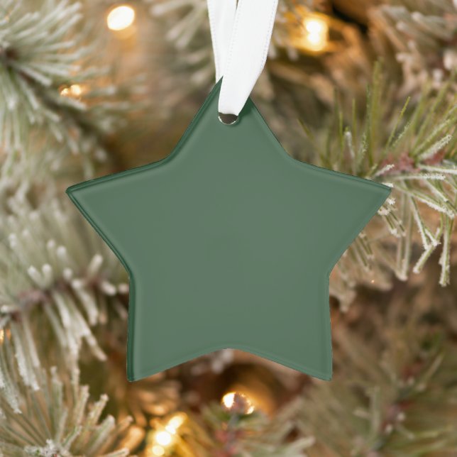 Dark Emerald Green Solid Colour Ornament (Tree)