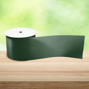 Dark Emerald Green Solid Colour Satin Ribbon