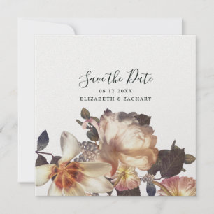 Dark Emerald Green Text antique Vintage Photo Save The Date