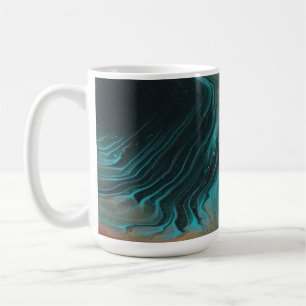 Dark Emerald Ocean Waves Mug