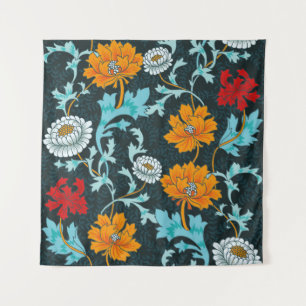 Dark Enchanted Vintage Flowers seamless pattern vi Tapestry