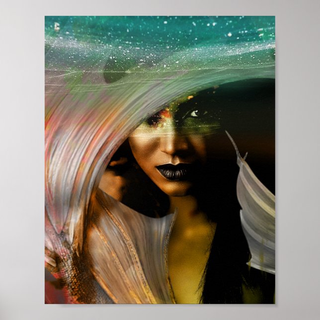 Dark Ethnic Mermaid Poster (Front)
