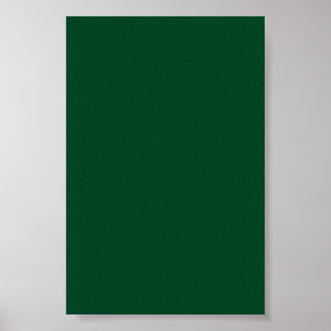 Dark Evergreen Green Background on a Poster (Front)