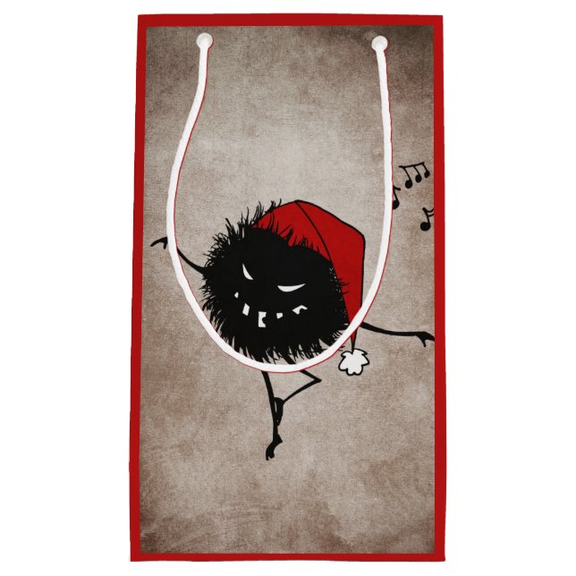 Dark Evil Christmas Bug Small Gift Bag (Front)