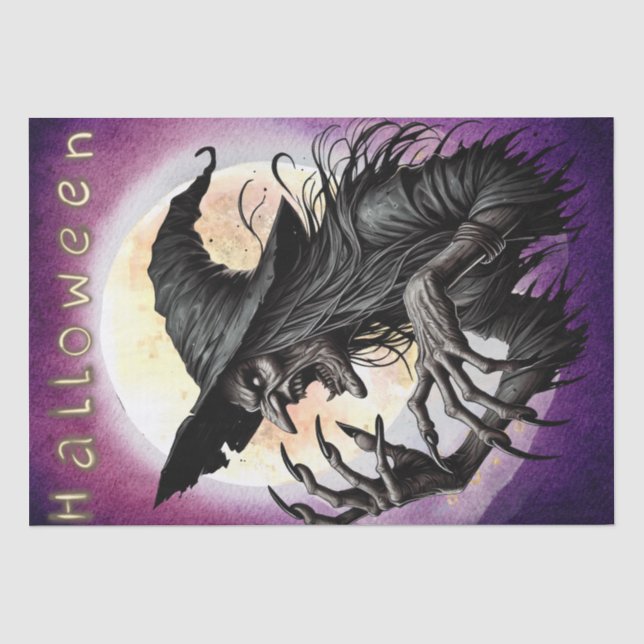 Dark Evil Witch Tissue Paper (Front)