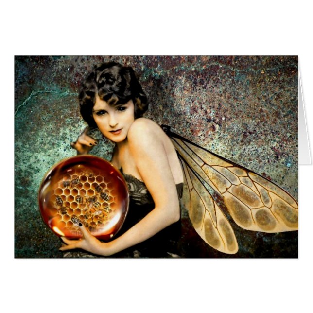 Dark Eyed Blue Bee Fae (Front Horizontal)