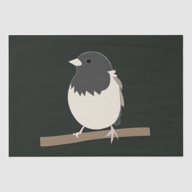 Dark-Eyed Junco Bird Art Tissue Paper (Front)