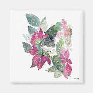 Dark Eyed Junco Bird Watercolor Art Magnet