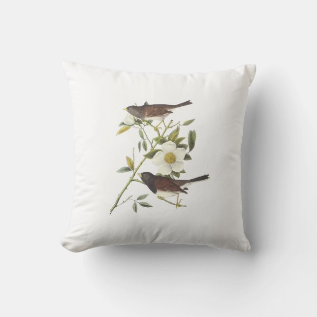 Dark-eyed Junco by Audubon Cushion (Front)