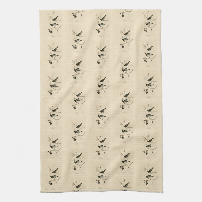Dark-eyed Junco - from Audubon's Birds of America Tea Towel (Vertical)