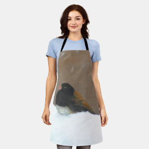 Dark-Eyed Junco Painting - Original Bird Art Apron